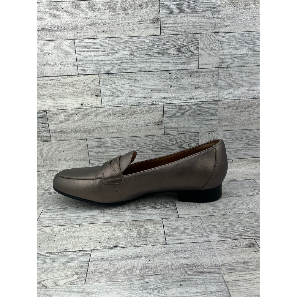 Clarks Unstructured Metallic Pewter Loafers Women's Shoes Size 9.5M - Picture 5 of 12